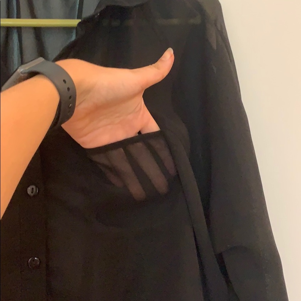 Sheer button down blouse - Picture 5 of 8